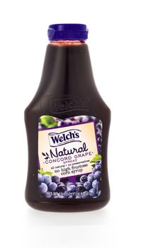 Winneconne, WI - 7 February 2015: Plastic  bottle of Welch's Natural Concord Grape Jam.