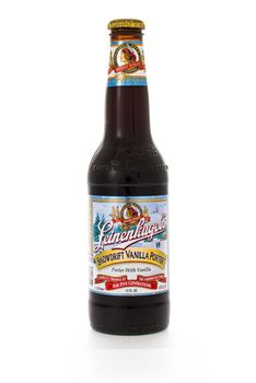 Winneconne, WI - 6 February 2015:  Bottle of Leinenkugel's Snowdrift Vanilla Porter beer brewed in Wisconsin.