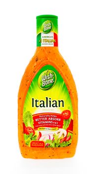 Winneconne, WI - 8 February 2015:  Bottle of Wishbone Italian salad dressing created in 1945 and is located in Parsippany, NJ.