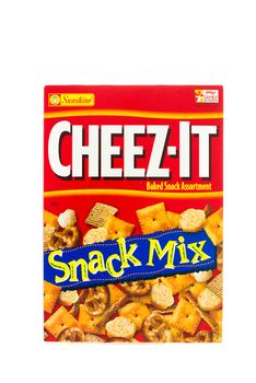 Winneconne, WI - 4 February 2015: Cheez-it Snack Mix created in 1921 and is now owned by Kellogg Company.