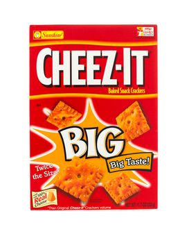 Winneconne, WI - 4 February 2015: Cheez-it Big box of crackers created in 1921 and is now owned by Kellogg Company.