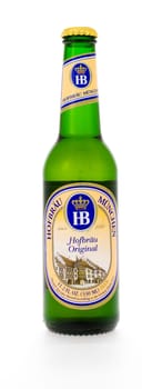 Winneconne, WI - 3 February 2015: Hofbrau Original beer was first brewed in 1589.