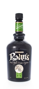 Winneconne, WI - 21 February 2015:  Bottle of Ryan's Irish Cream alcohol beverage