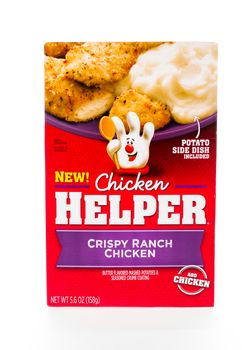 Winneconne, WI - 8 February 2015: Box of Chicken Helper Crispy Ranch Chicken,  Just chicken to complete the meal.