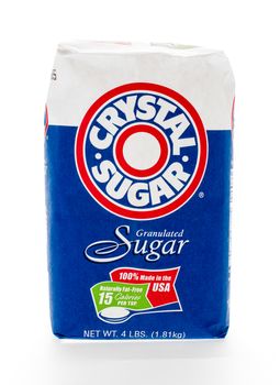 Winneconne, WI - 8 February 2015:  Bag of Crystal Sugar made in the USA.