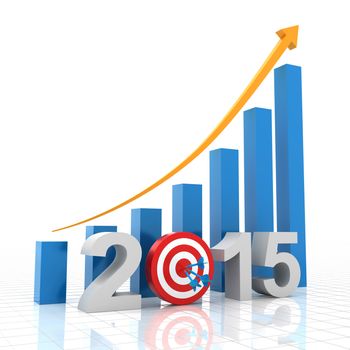 2015 growth target, 3d render