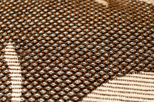 Brown linen texture closeup