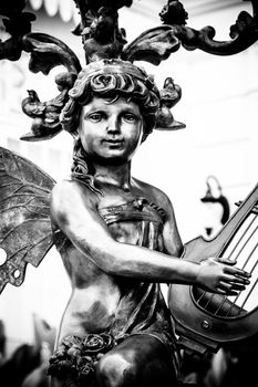 Bronze statue of a angel boy, taken in the Royal Palace in Bangkok, Thailand