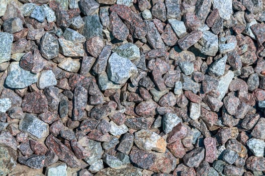 Crushed gravel texture. Material for the construction of roads many other