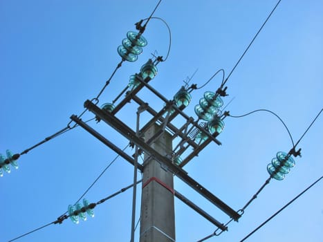 Power Liness in blue Sky 