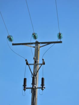 Power Liness in blue Sky 