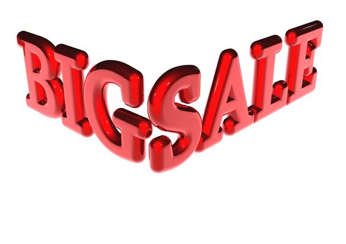 Glossy three-dimensional inscription Big Sale as a sign.