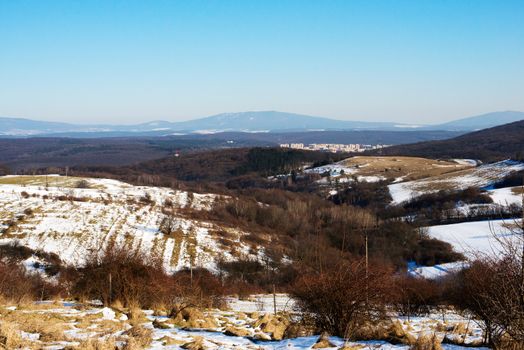 View at the Slovakian City of Kosice from the hill