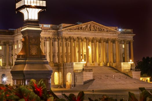 Senate US Capitol North Side Light Congress Capitol Hill Night Stars Washington DC