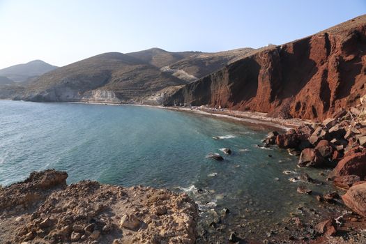 Red Beach in Akrotiri, Santorini island, Greece