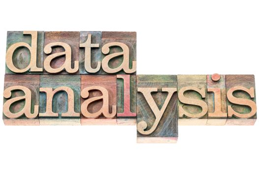 data analysis - isolated text in letterpress wood type blocks