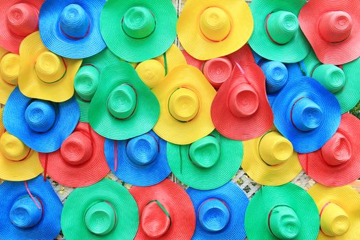 Colorful hats background