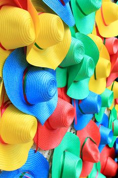 Colorful hats background