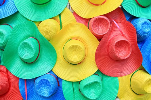 Colorful hats background