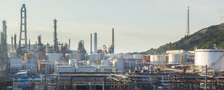 Storage tanks in a factory in Japan