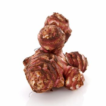 Jerusalem artichoke vegetable isolated on white background