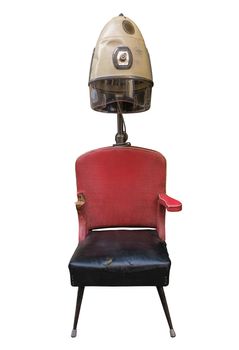 Vintage Retro Barber's Hair Dryer And Chair