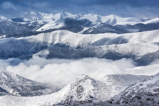 view mountain snow landscape nature around the way to Huanglong