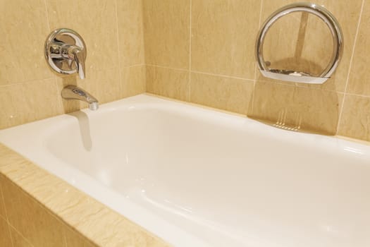 View of a bathtub in a luxurious hotel room