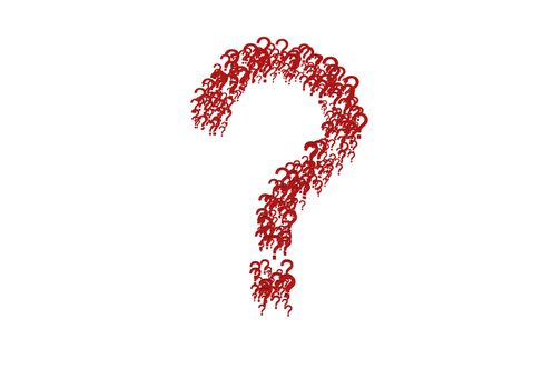 The question mark consisting of a set of small question marks