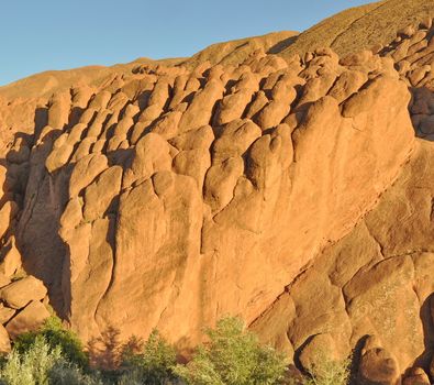 Strange rock formations in Dades Gorge, Morocco, Africa