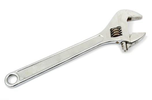 An image of adjustable wrench on white