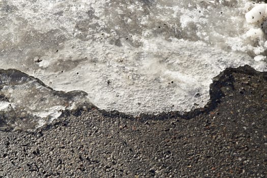 Ice Melting on Road