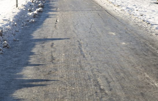 Icy Road in Winter