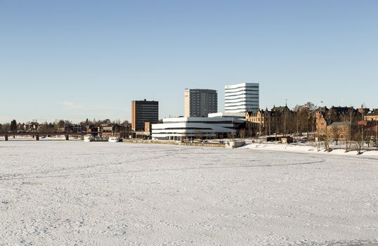 The City of Umeå, Sweden in Winter