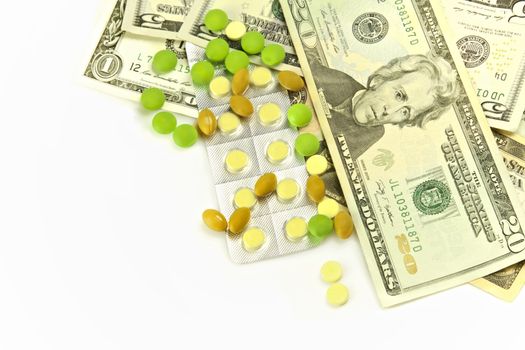 Health care, pills and financially medical expensive