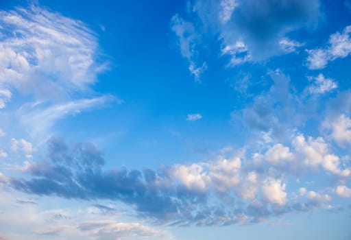 Blue sky with lots of white clouds