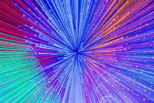 Colorful abstract background, using motion blur from tunnel lights night