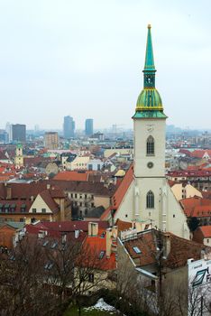 Bratislava Cityscape & St. Martin's Cathedral, Slovakia