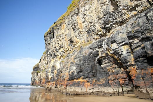 cliffs of Ballybunion on the wild atlantic way in county Kerry Ireland