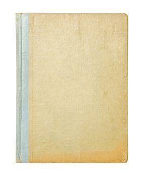 vintage hardback book cover isolated on white
