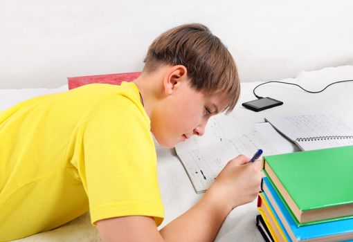 Kid doing Homework at the Home