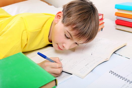 Kid doing Homework at the Home