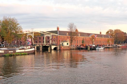 City scenic from Amsterdam in the Netherlands