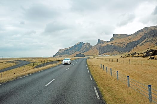Driving in the countryside from Iceland