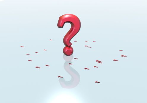 Big question mark and some small signs of questions