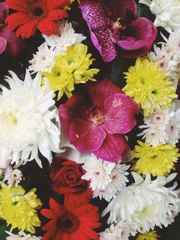 Bouquet of flowers background Texture