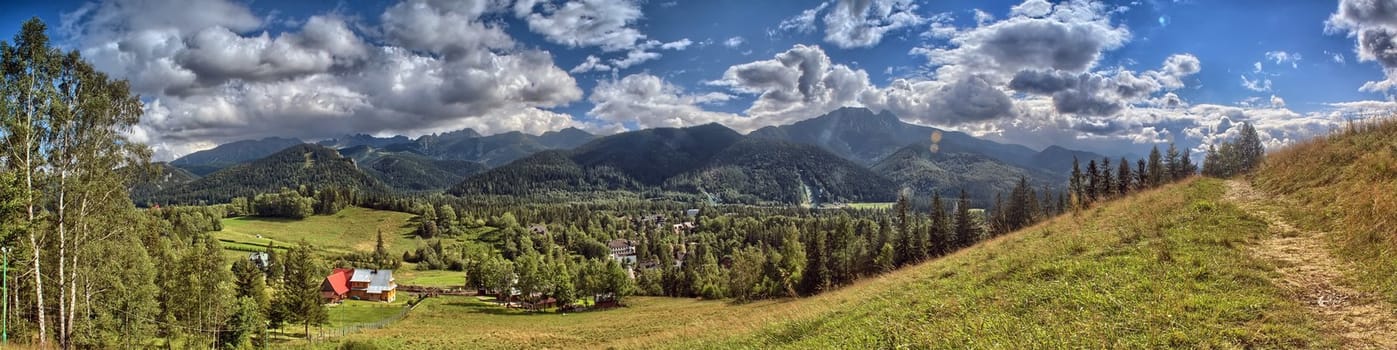 Tatra Mountains - Panorama with view on Giewont