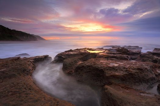 Unique cloud formations and movement created a very special sunrise at Coalcliff