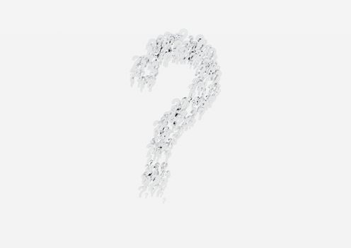The question mark consisting of a set of small question marks
