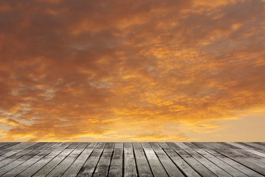 Scenic of clouds on heaven above the ground. Good background for you to put text or people on the ground.